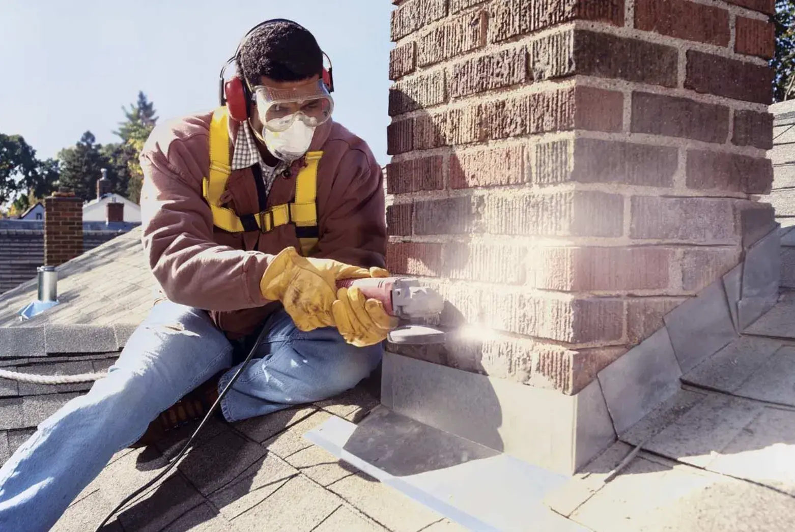 Chimney Flashing Installation-Repair provided by Top Hat Chimney