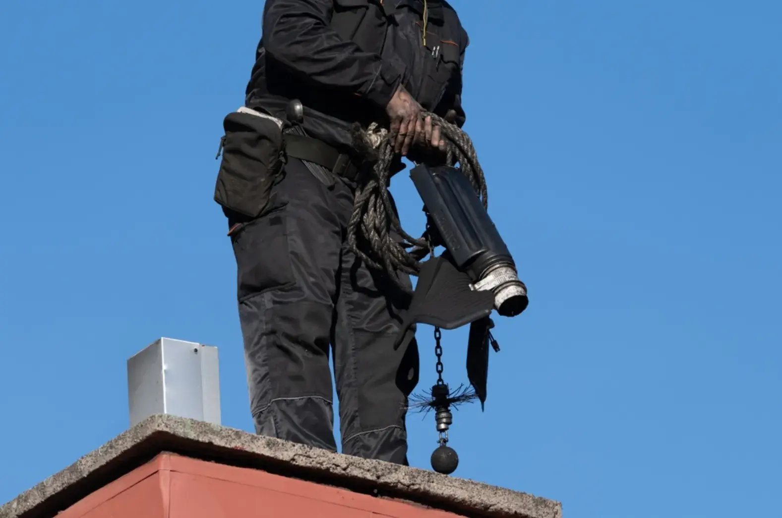 Chimney Sweep provided by Top Hat Chimney And Roofing