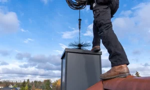 Chimney Sweep provided by Top Hat Chimney And Roofing