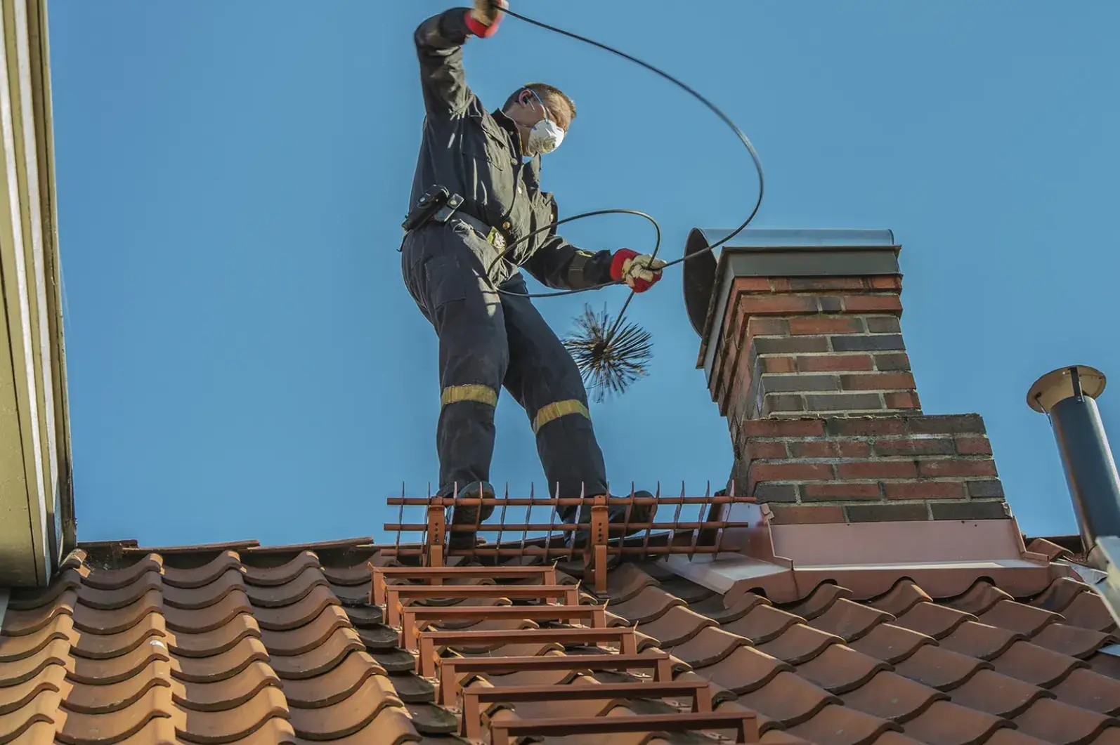 Chimney Sweep provided by Top Hat Chimney And Roofing