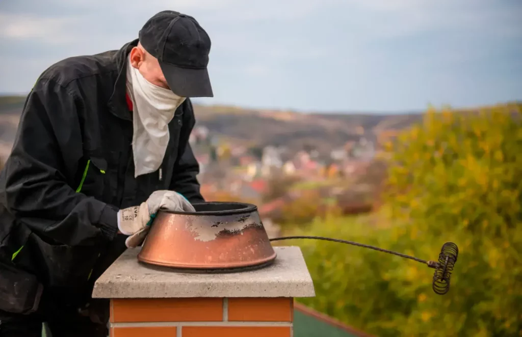 Chimney Sweep provided by Top Hat Chimney And Roofing