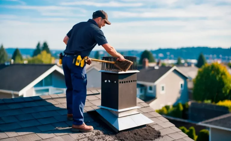 Chimney Sweep provided by Top Hat Chimney And Roofing