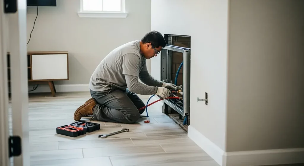 gas fireplace installation in houston